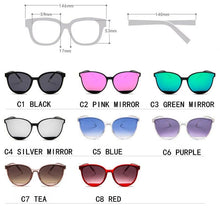 将图片加载到图库查看器,New 2020 Luxury Fashion Sunglasses Women Vintage Metal Eyeglasses With Mirror Classic Vintage Oculos De Sol Feminino And UV400 Protection