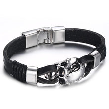 Load image into Gallery viewer, Lucky Vintage Men's Leather Bracelet Playing Cards Charm Multilayer Braided Men and Women Gift
