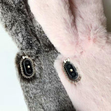 Load image into Gallery viewer, Cute Stuffed Plush Fluffy Case For iPhone 13 12 11 Pro XS Max X XR 12Mini Rabbit Ears Furry fluffy Fur Plush Warm Cover for iPhone 6 6S 7 8 Plus Phone Case