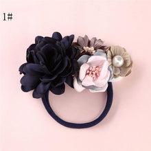 将图片加载到图库查看器,Modern Fashion Floral Headband Newborn Baby Elastic Hairbands Pearl Fresh Style Bow Knot For Girls