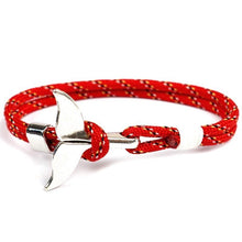 Load image into Gallery viewer, Fashion Whale Tail Bracelets For Men And Women Charm Survival Rope Chain Bracelet Male Wrap Metal Hooks