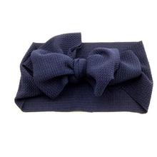 Load image into Gallery viewer, Adjustable Big Bow Headwrap Top Knot Headbands Over Sized Bow Hair Turban for Newborn Girl
