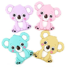 将图片加载到图库查看器,1pc Unique Baby Koala Silicone Teether Teething Chew Toy Nursing Tool Pendant Food Grade Silicone