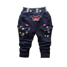 将图片加载到图库查看器,New Spring 100% cotton High-quality Cute Butterfly Embroidery Pattern Baby Girls Pants For 0-3 year Baby Girl