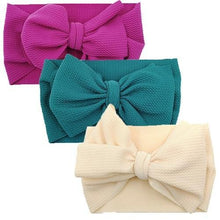 Load image into Gallery viewer, Modern Luxury Elegant Baby Girls Headband Turban Photography Props Baby Hair Accessories Bow 3 Pcs Set For Girls Baby