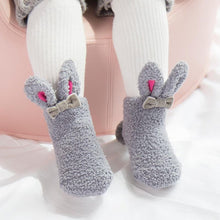 Load image into Gallery viewer, Fashion Winter Cozy Coral Fleece Baby Girls Socks for Newborn Soft Cute Rabbit Baby Socks for Winter In Elegant Design