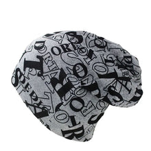 Load image into Gallery viewer, New Women's Warm Autumn Knitting Cotton Letter Style Spring Hat Ladies Beanie Scarf Cap Girls Gorros Women Skullies Bonnet