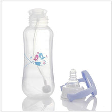 将图片加载到图库查看器,Unisex Baby 150/280ml Wide Mouth Soft Silicone Cover Straw Drinking Milk Bottle For Newborn Nursing Product With Handle