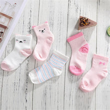 Load image into Gallery viewer, 5 Pair Cotton Mustache Printing Socks Baby Girls & Boys For 1-3 Year Elastic Warm And Comfortable Kids Sock