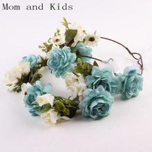 Load image into Gallery viewer, Modern Flower Headband Newborn Matching Flower Crown for Mother Kids Hair Band Accessories