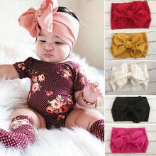 将图片加载到图库查看器,Bog Bow Infant Headband Newborn Toddler Baby Girl Boy Headwear Solid Bowknot Soft Turban Knot Hairband For Girls