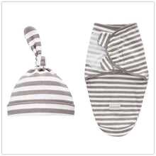 将图片加载到图库查看器,Baby Swaddle Blanket With Cap For Newborn Wrap Cotton Swaddling Bag Baby Envelope Sleep sack Blanket .