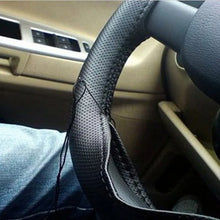 将图片加载到图库查看器,Braid On Steering Wheel Car Steering Wheel Cover With Needles and Thread Artificial leather Diameter 38cm Auto Car Accessories
