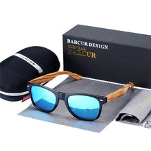将图片加载到图库查看器,Luxury Handmade Polarized Handmade Bamboo Wood Universal Sunglasses In Zebra Wood Style Vintage Wooden Frame Male Driving Sun Glasses Shades Gafas With Box and UV400Protection