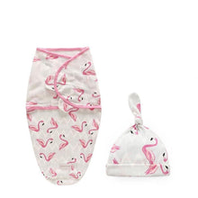 将图片加载到图库查看器,Baby Swaddle Blanket With Cap For Newborn Wrap Cotton Swaddling Bag Baby Envelope Sleep sack Blanket .