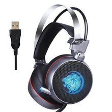Load image into Gallery viewer, STEVVEX N43 Stereo Gaming Headset 7.1 Virtual Surround Bass Gaming Earphone Headphone with Mic LED Light for Computer PC Gamer (N43)