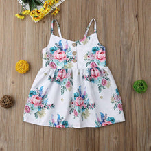 将图片加载到图库查看器,Toddler Baby Girls Flower Dress with Sleeveless V Neck dress for Party Holiday Beach Day For Girls