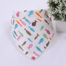 将图片加载到图库查看器,Cute Breathable Bibs Baby Feeding Cartoon Printing Super Absorbent Triangle Scarf Bib Cotton For Newborn Infant Girls And Boys