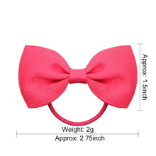 Load image into Gallery viewer, Luxury Handamde Small Baby Elastic Rubber band Head rope Mini Solid Ribbon Bow Tie For Girls Hair Accessories