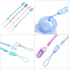 将图片加载到图库查看器,Toddler Pacifier Soother Nipple Clip Chain Holder Strap Baby Chew Toy for Baby Pacifier