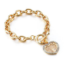 将图片加载到图库查看器,Modern New Fashion Elegant Chain Medalon Bracelet Amazing Luxury Classic Bracelet Women's Gold Bracelets Vintage Tree Of Life