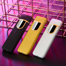 将图片加载到图库查看器,Luxury Modern USB Charging Electronic Lighter Windproof Slim Man Colorful Cigarette Lighter WIth Touch Sensor And Dragon Gravure Excellent for Gift