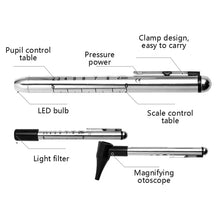 Load image into Gallery viewer, Otoscope Set Fiber Optic Otoscope Ophthalmoscope LED ENT Diagnostic Examination Kit Ear Nose and Throat Exam Kit