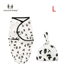 Load image into Gallery viewer, Baby Swaddle Blanket With Cap Swaddle Wrap Swaddling bag Baby Sleeping Bag