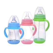 Load image into Gallery viewer, Baby Safe Plastic BPA Free Anti-colic Baby Milk Water Juice Bottle with Straw for Infant Feeding For Kids