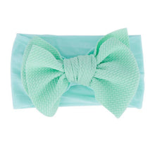 将图片加载到图库查看器,Baby Accessories Infant Baby Girl Cute Bow Headband Newborn Solid Headwear Headdress Nylon Elastic Hair Band Bow For Girls