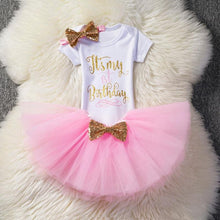 Load image into Gallery viewer, Modern Birthday Outfit Ensemble One Year Little Girl Dress Clothing Baby Child Summer Clothes With Unicorn Dress Design For Girls