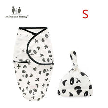Load image into Gallery viewer, Baby Swaddle Blanket With Cap Swaddle Wrap Swaddling bag Baby Sleeping Bag