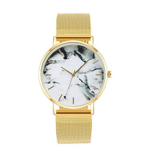 Load image into Gallery viewer, Fashion Rose Gold Mesh Band Creative Marble Female Wrist Watch Luxury Women Quartz Watches Gifts For Women and Girls