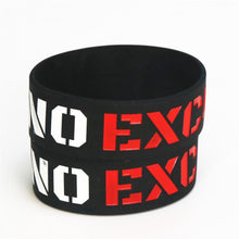 Load image into Gallery viewer, Silicone Wristband Black Motivation No Excuses Modern Wide Sports Activities Rubber Bracelets & Bangles For Man and Women