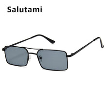 Load image into Gallery viewer, Luxury Famous Retro Modern Square Unisex Men and Women‘s Sunglasses With Alloy Metal Small Frame With Clear Double Bridge Men's Sunglasses