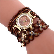 将图片加载到图库查看器,Women watches New luxury Casual Analog Alloy Quartz Watch PU Leather Bracelet Watches Gift For Female and Women