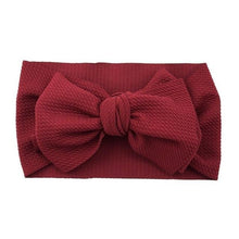 Load image into Gallery viewer, Fashion Trend Big Modern Baby Bow Accessories For Toddler Girls In Solid Bow Hairband Stretch Turban Knot Head Wrap Color for Kids