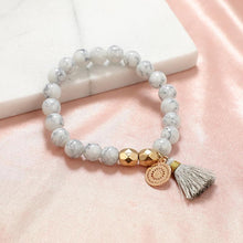 Load image into Gallery viewer, Handmade Stone Bohemian Heart Beads Tassel Layered Bracelet Set for Women Handmade Chains Rope Adjustable Bangle Set Anklet For Ladies and Women