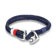 将图片加载到图库查看器,High Quality Anchor Bracelets Charm Nautical Survival Rope Chain Paracord Bracelet Male Wrap Metal Sport Hooks For Men