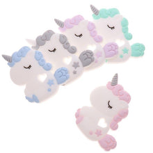 Load image into Gallery viewer, Unicorn Silicone Baby Teether Cartoon Animal BPA Free Rodents Teething Shower Gifts Koala Penguin Owl Fox For Kids