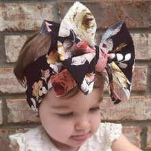 Load image into Gallery viewer, Handmade Bow Flowers Baby Headbands Printed Bowknot Elastic Baby Turban Newborn Hair Accessories For Baby Girls