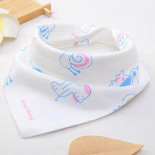 将图片加载到图库查看器,Cute Breathable Bibs Baby Feeding Cartoon Printing Super Absorbent Triangle Scarf Bib Cotton For Newborn Infant Girls And Boys