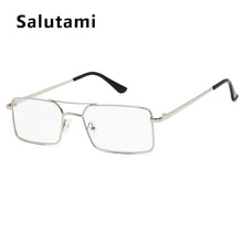 Load image into Gallery viewer, Luxury Famous Retro Modern Square Unisex Men and Women‘s Sunglasses With Alloy Metal Small Frame With Clear Double Bridge Men's Sunglasses