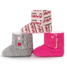 将图片加载到图库查看器,Trend NEW Modern Fashion Anti Slip Modern Soft Sole Knitted Elegant Baby Boots Perfect For Baby Girls For Autmn and Winter Season