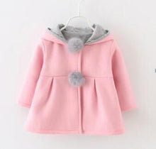 Load image into Gallery viewer, Luxury High Quality Baby Girls Coat Winter Spring Baby Girls Princess Coat Jacket Rabbit Ear Hoodie Casual Outerwear for Baby girl