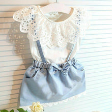 将图片加载到图库查看器,Toddler Kid Girl Ruffles Tops T-shirt Strap Dress Outfit Cute Clothes Set Perfect Gift Unique Design