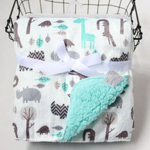 Load image into Gallery viewer, Baby Blankets New Layer Coral Fleece Infant Swaddle Wrap Owl Printed Newborn Baby Bedding Blanket