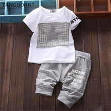 将图片加载到图库查看器,Baby Boy Clothes Winter Kids Clothes Sets T-shirt Pants Suit Star Printed Clothes Newborn For Boys