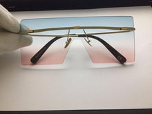 Load image into Gallery viewer, Oversized Luxury Graduent Elegnat Woman and Lady Sunglasses In Retro Vintage Modern Style Sunglasses Rimless Eyewear oculos de sol SUnglasses With UV400Protection