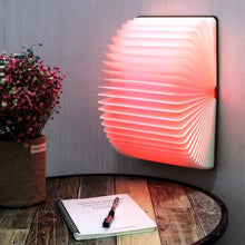 Load image into Gallery viewer, STEVVEX Led Book Lamp Light USB Rechargeable Foldable Wooden Night Light Valentine Birthday Christmas Gift for Family Friend Rechargeable Unique Gift